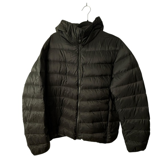 Uniqlo Ultra Light Down Hooded Puffer Jacket Mens XL Black Water Repellent - Picture 3 of 9